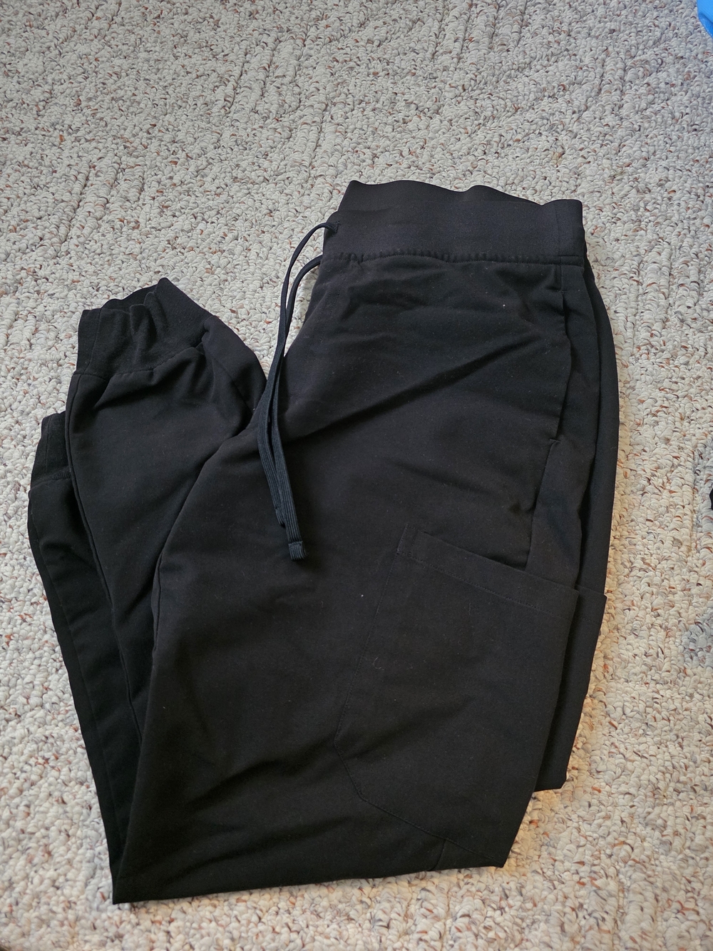 Women's Black Drawstring Joggers with Side Pockets